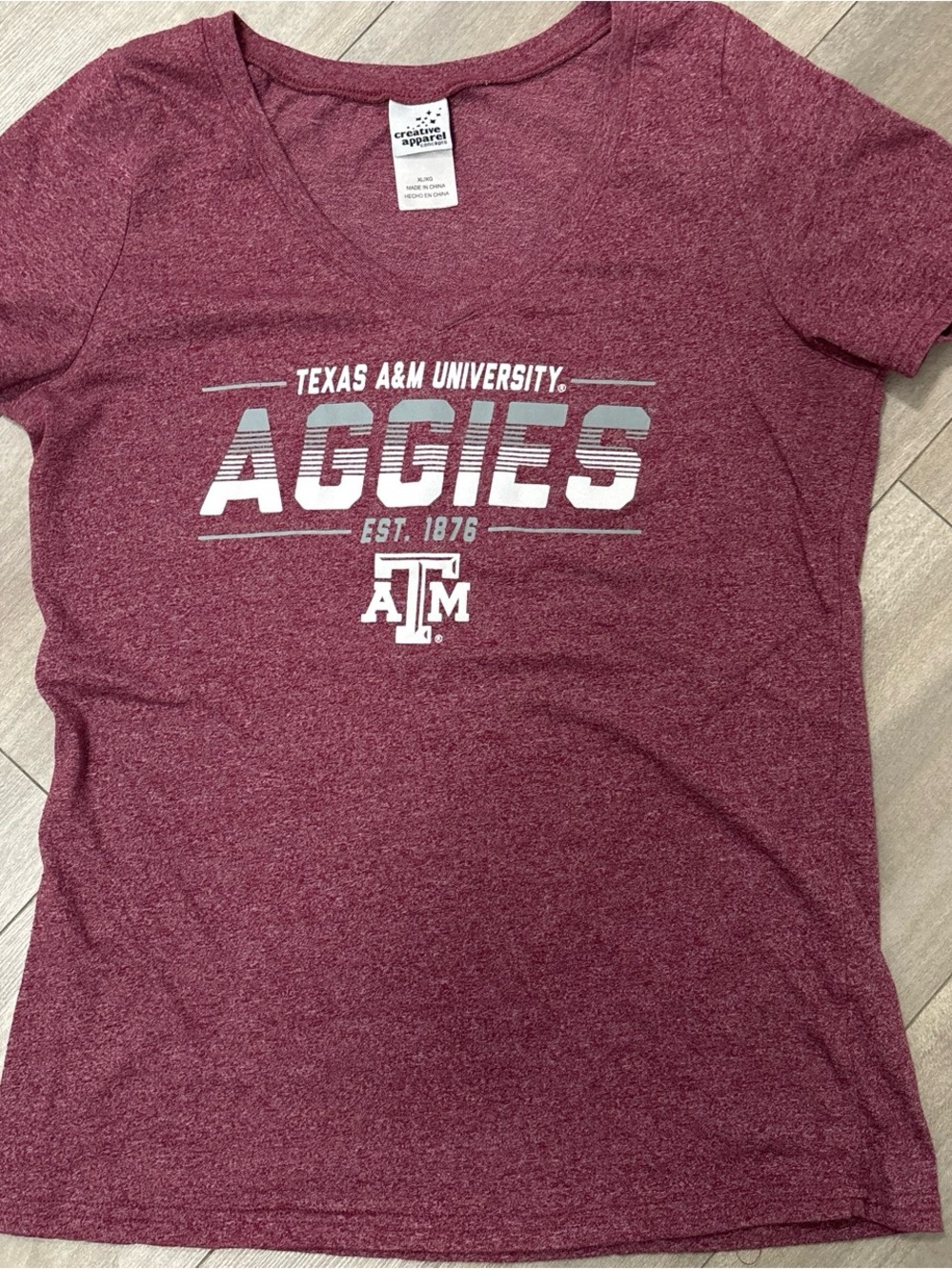 Texas A&M Aggies Women's Maroon V-Neck Tee